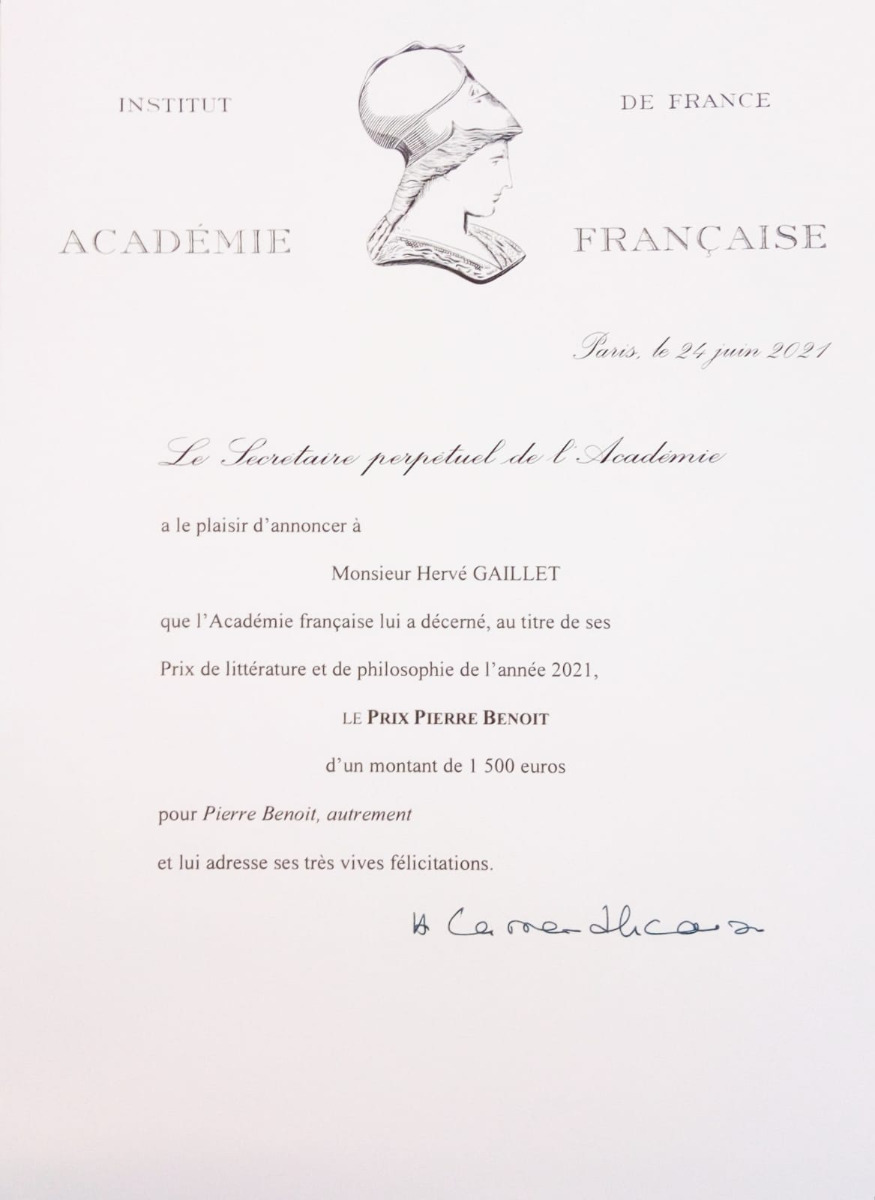 Prix de l'Académie française Pierre Benoit